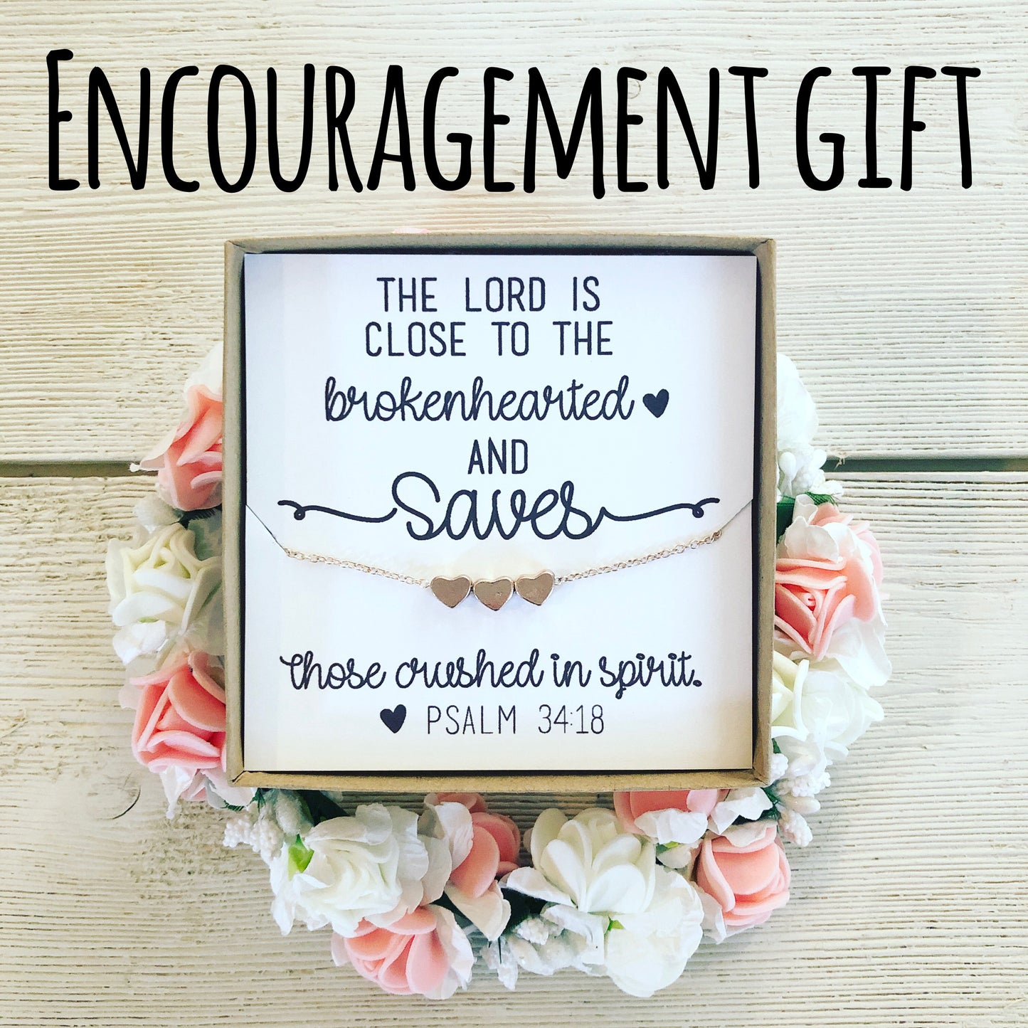 Encouragement Gift Heart Necklace