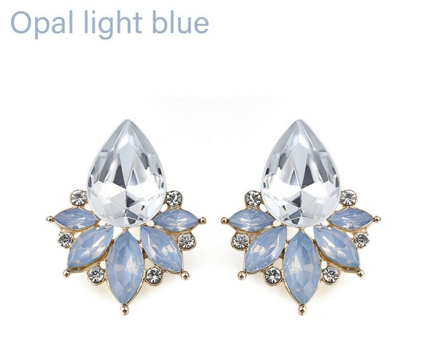 Just the Clear or Light Blue Opal Earrings