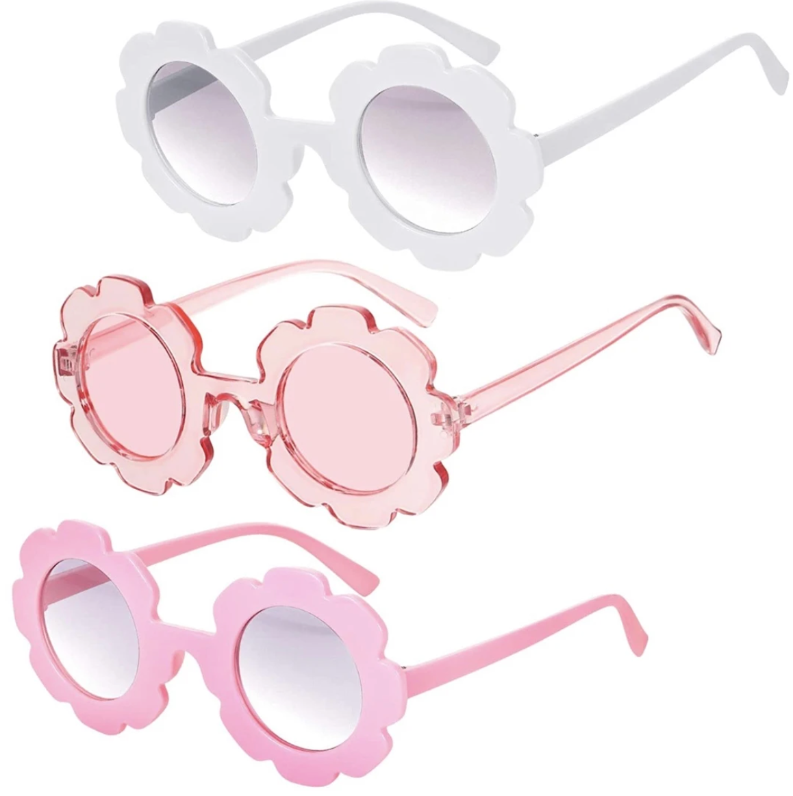 Pink Floral Cateye Flower Sunglasses Girls-FunkyTradition (4+ Kids Sun